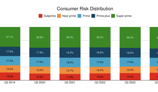A chart that shows consumer risk distribution by credit segments.